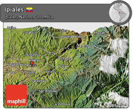 Satellite 3D Map of Ipiales