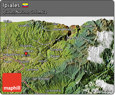 Satellite 3D Map of Ipiales