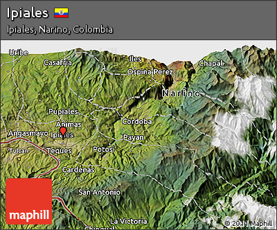 Satellite 3D Map of Ipiales