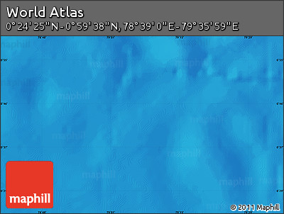 Physical Map of the Area around 0° 42' 2" N, 79° 7' 30" E