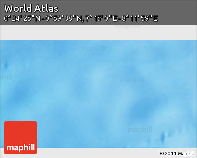 Physical 3D Map of the Area around 0° 42' 2" N, 7° 43' 29" E