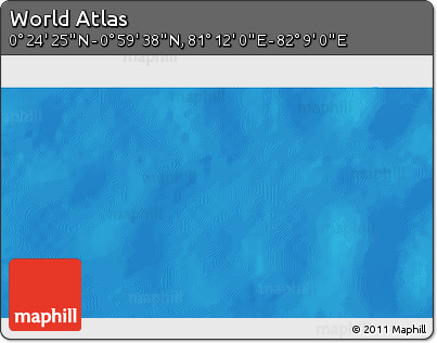 Physical 3D Map of the Area around 0° 42' 2" N, 81° 40' 30" E