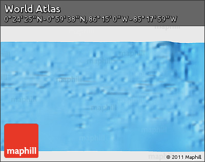 Physical 3D Map of the Area around 0° 42' 2" N, 85° 46' 30" W