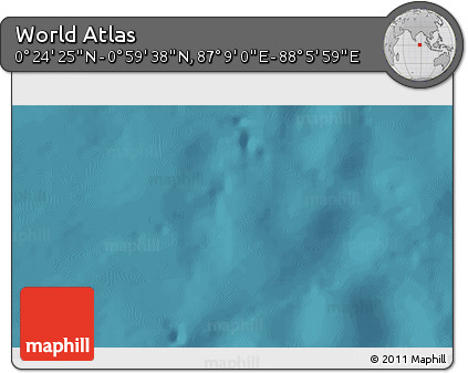 Satellite 3D Map of the Area around 0° 42' 2" N, 87° 37' 30" E