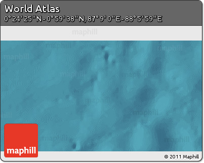 Satellite 3D Map of the Area around 0° 42' 2" N, 87° 37' 30" E