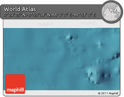Satellite 3D Map of the Area around 0° 42' 2" N, 88° 28' 29" E