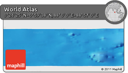 Physical Panoramic Map of the Area around 0° 42' 2" N, 88° 28' 29" E
