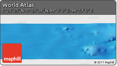 Physical Panoramic Map of the Area around 0° 42' 2" N, 88° 28' 29" E