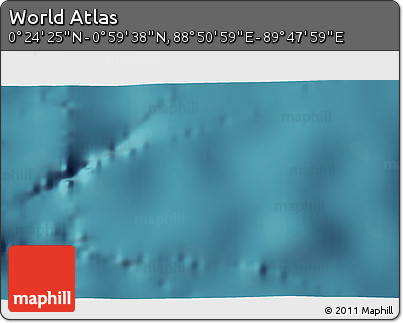 Satellite 3D Map of the Area around 0° 42' 2" N, 89° 19' 29" E