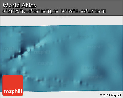 Satellite 3D Map of the Area around 0° 42' 2" N, 89° 19' 29" E