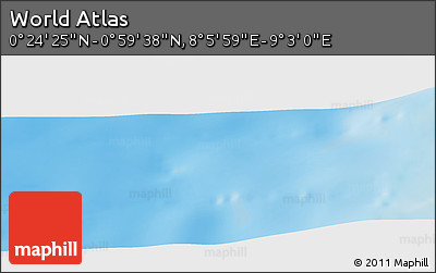 Physical Panoramic Map of the Area around 0° 42' 2" N, 8° 34' 29" E