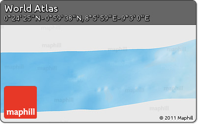 Physical Panoramic Map of the Area around 0° 42' 2" N, 8° 34' 29" E