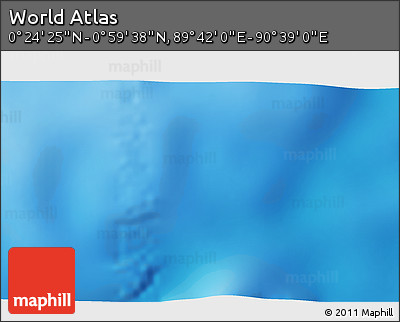 Physical 3D Map of the Area around 0° 42' 2" N, 90° 10' 30" E