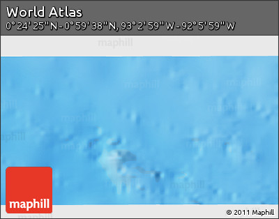Physical 3D Map of the Area around 0° 42' 2" N, 92° 34' 29" W