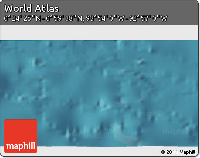 Satellite 3D Map of the Area around 0° 42' 2" N, 93° 25' 30" W