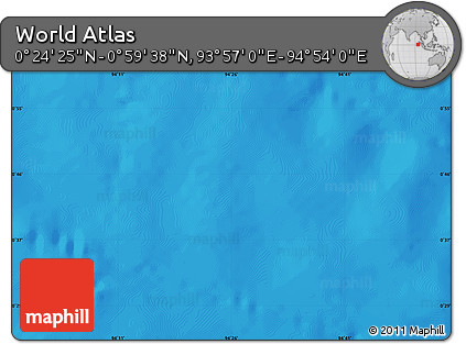 Physical Map of the Area around 0° 42' 2" N, 94° 25' 30" E