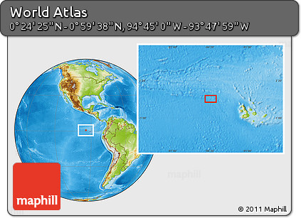 Physical Location Map of the Area around 0° 42' 2" N, 94° 16' 30" W