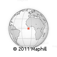 Outline Map of the Area around 0° 42' 2" N, 9° 16' 30" W, rectangular outline