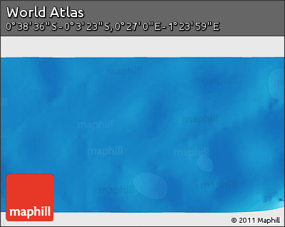 Political 3D Map of the Area around 0° 21' 0" S, 0° 55' 29" E