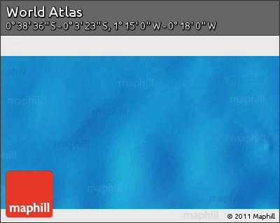 Shaded Relief 3D Map of the Area around 0° 21' 0" S, 0° 46' 30" W