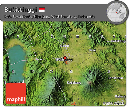 Satellite Map of Bukittinggi