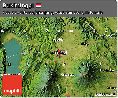 Satellite Map of Bukittinggi