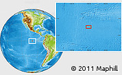 Physical Location Map of the area around 0° 21' 0" S, 100° 13' 29" W