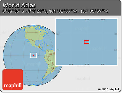 Savanna Style Location Map of the Area around 0° 21' 0" S, 101° 4' 29" W