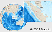 Shaded Relief Location Map of the area around 0° 21' 0" S, 102° 4' 29" E