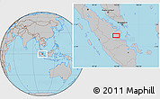 Gray Location Map of the area around 0° 21' 0" S, 102° 55' 30" E