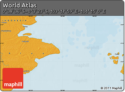 Political Map of the Area around 0° 21' 0" S, 103° 46' 30" E
