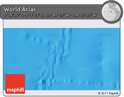 Shaded Relief 3D Map of the Area around 0° 21' 0" S, 105° 19' 29" W