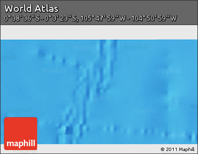 Shaded Relief 3D Map of the Area around 0° 21' 0" S, 105° 19' 29" W