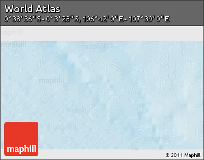 Shaded Relief 3D Map of the Area around 0° 21' 0" S, 107° 10' 30" E