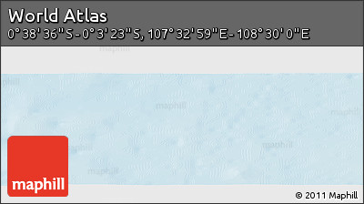 Shaded Relief Panoramic Map of the Area around 0° 21' 0" S, 108° 1' 30" E
