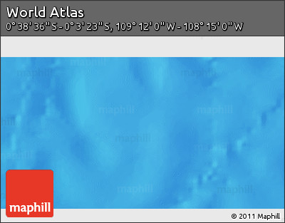 Physical 3D Map of the Area around 0° 21' 0" S, 108° 43' 29" W