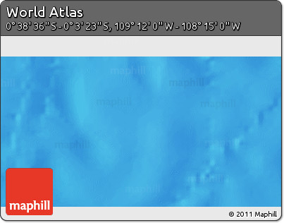 Physical 3D Map of the Area around 0° 21' 0" S, 108° 43' 29" W