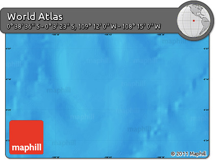 Physical Map of the Area around 0° 21' 0" S, 108° 43' 29" W