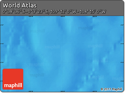 Physical Map of the Area around 0° 21' 0" S, 108° 43' 29" W