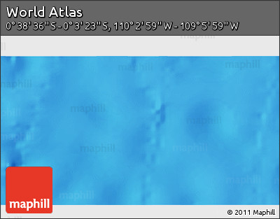 Physical 3D Map of the Area around 0° 21' 0" S, 109° 34' 29" W