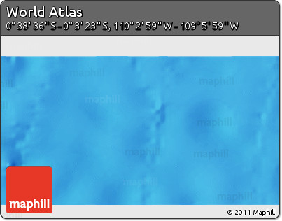 Physical 3D Map of the Area around 0° 21' 0" S, 109° 34' 29" W