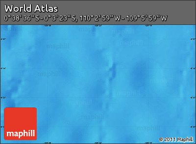 Physical Map of the Area around 0° 21' 0" S, 109° 34' 29" W