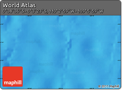 Physical Map of the Area around 0° 21' 0" S, 109° 34' 29" W