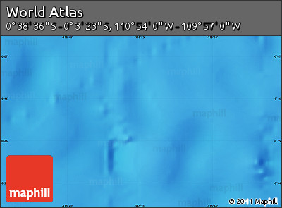 Physical Map of the Area around 0° 21' 0" S, 110° 25' 30" W