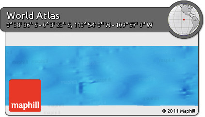 Physical Panoramic Map of the Area around 0° 21' 0" S, 110° 25' 30" W