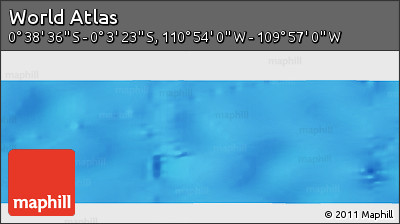 Physical Panoramic Map of the Area around 0° 21' 0" S, 110° 25' 30" W