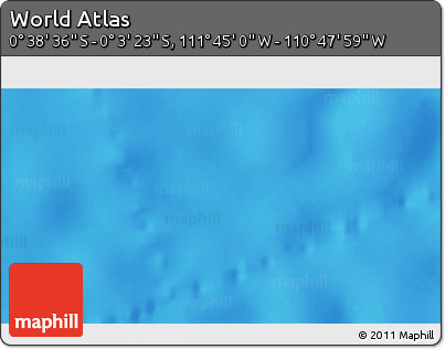 Physical 3D Map of the Area around 0° 21' 0" S, 111° 16' 30" W