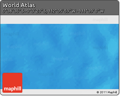Shaded Relief 3D Map of the Area around 0° 21' 0" S, 112° 7' 30" W