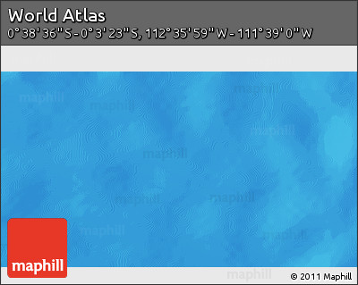 Shaded Relief 3D Map of the Area around 0° 21' 0" S, 112° 7' 30" W