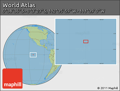 Savanna Style Location Map of the Area around 0° 21' 0" S, 112° 7' 30" W